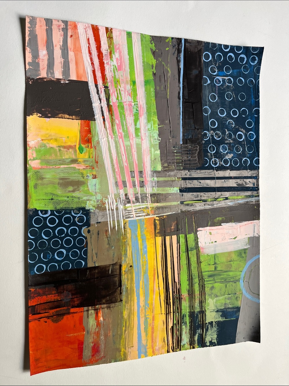 Colorful Original Painting Unframed | 9x12 Artwork